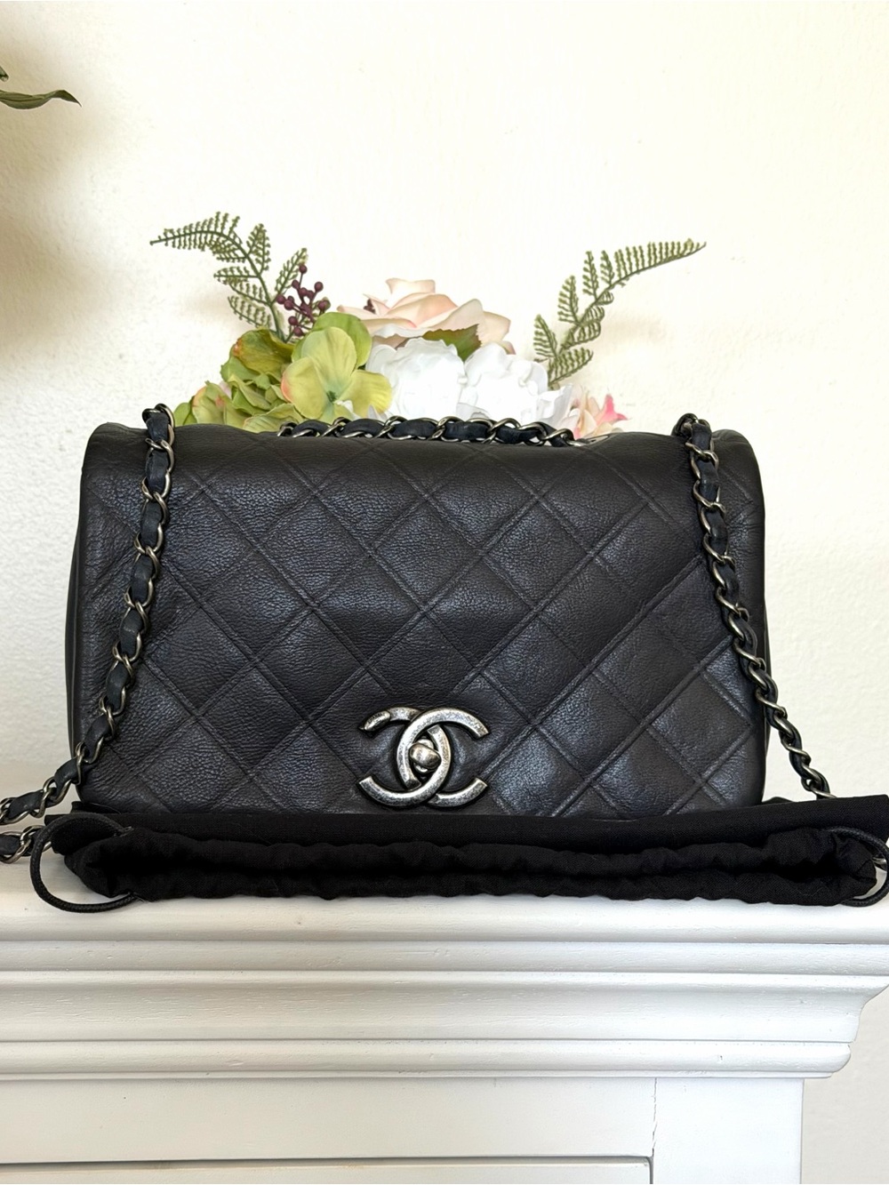 Authentic two tone lambskin Chanel bag
